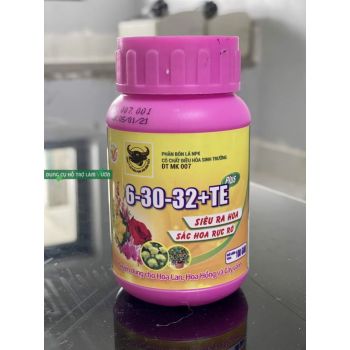 Phân bón lá 6-30-32 chai 100gram đầu trâu kích ra hoa và đậu trái đồng loạt